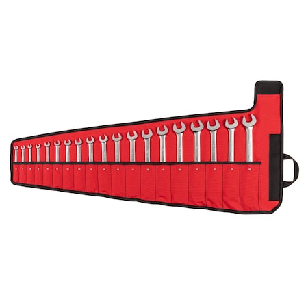 Tekton Reversible 12-Point Ratcheting Combination Wrench Set with Pouch, 19-Piece (6-24 mm) WRC94403